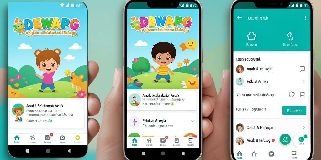Tampilan menarik dan interaktif dari aplikasi Edukasi Anak.