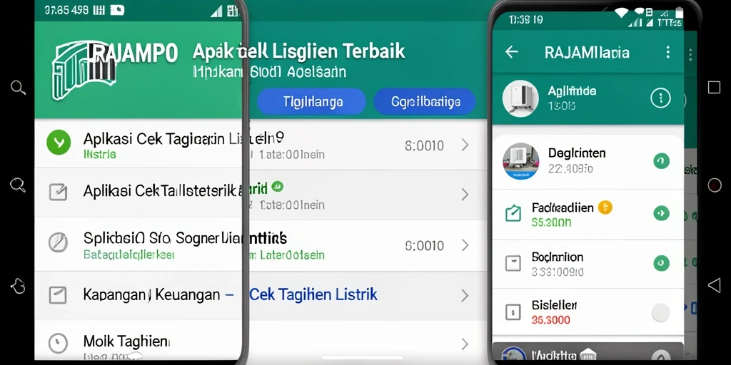 Antarmuka canggih RAJAMPO untuk cek tagihan listrik.