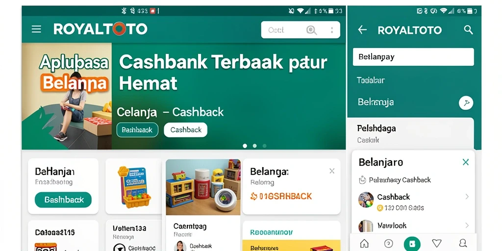 Tampilan antarmuka ROYALTOTO yang mudah digunakan untuk cashback.
