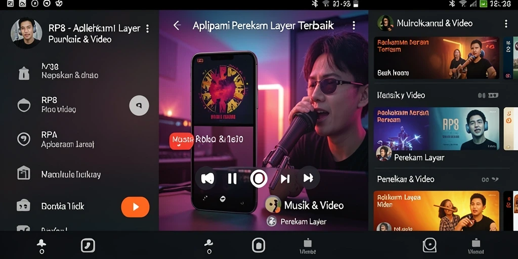 Antarmuka pengguna RP8 yang intuitif dan fungsional.